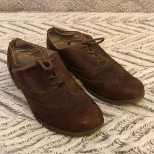 Faux Leather Oxfords